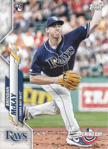 #1 Brendan McKay - Tampa Bay Rays - 2020 Topps Opening Day Baseball