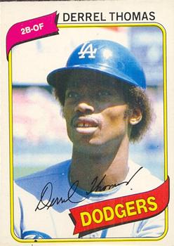#9 Derrel Thomas - Los Angeles Dodgers - 1980 O-Pee-Chee Baseball