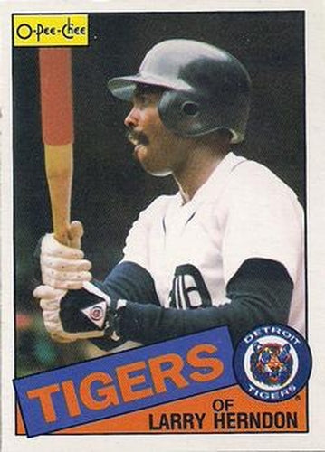 #9 Larry Herndon - Detroit Tigers - 1985 O-Pee-Chee Baseball