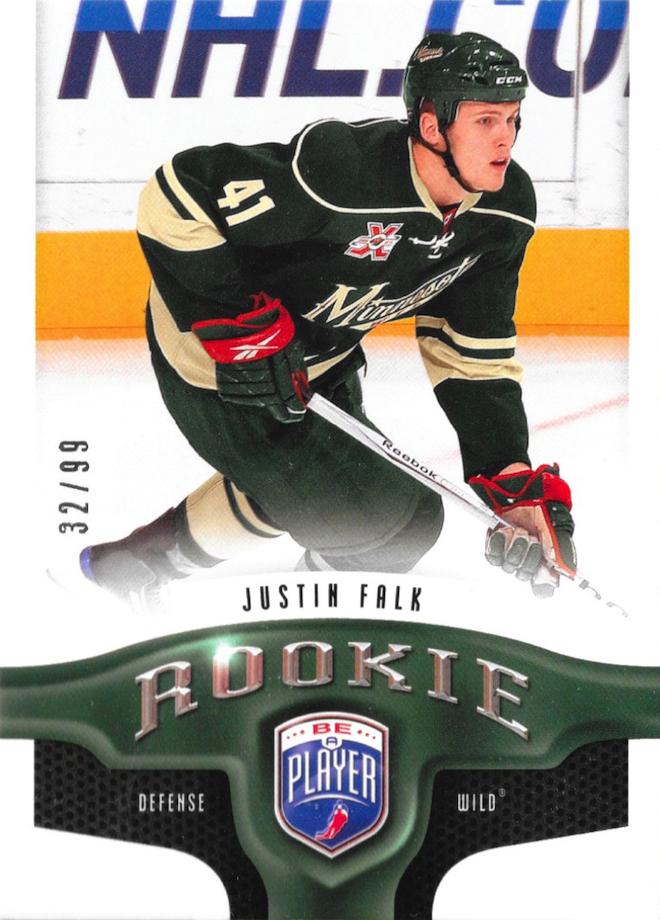 #336 Justin Falk - Minnesota Wild - 2009-10 Upper Deck Be A Player Hockey