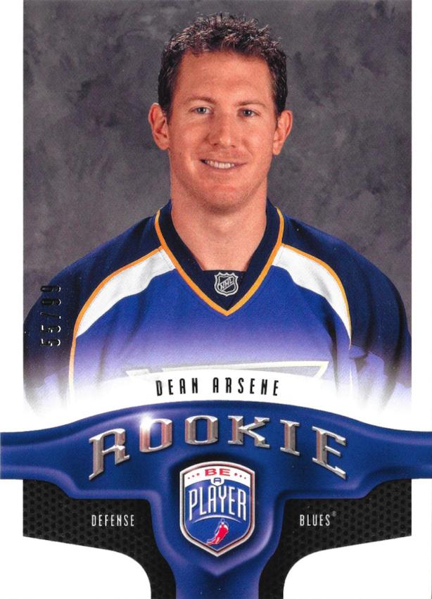 #339 Dean Arsene - St. Louis Blues - 2009-10 Upper Deck Be A Player Hockey
