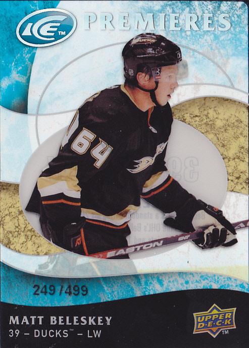 #162 Matt Beleskey - Anaheim Ducks - 2009-10 Upper Deck Ice Hockey