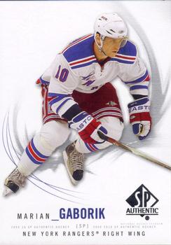 #20 Marian Gaborik - New York Rangers - 2009-10 SP Authentic Hockey