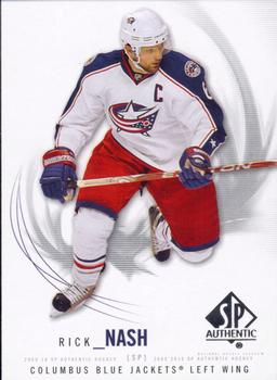 #61 Rick Nash - Columbus Blue Jackets - 2009-10 SP Authentic Hockey