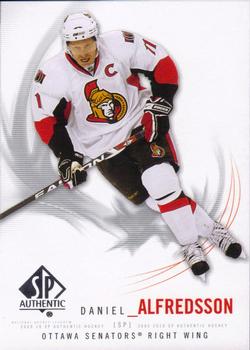 #95 Daniel Alfredsson - Ottawa Senators - 2009-10 SP Authentic Hockey