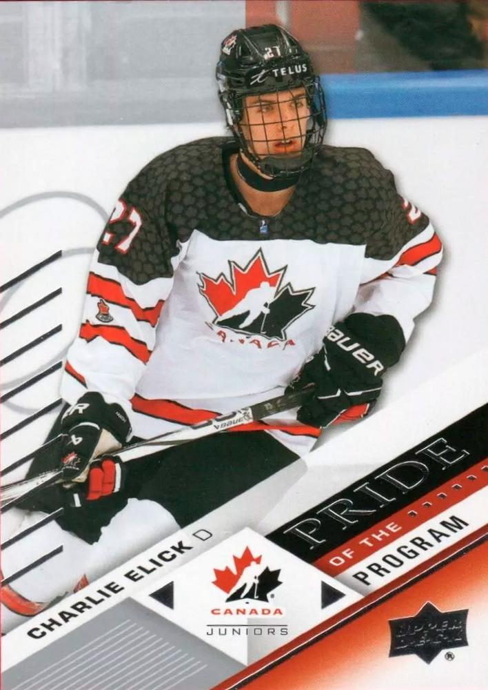 #100 Charlie Elick - Canada - 2024 Upper Deck Team Canada Juniors Hockey