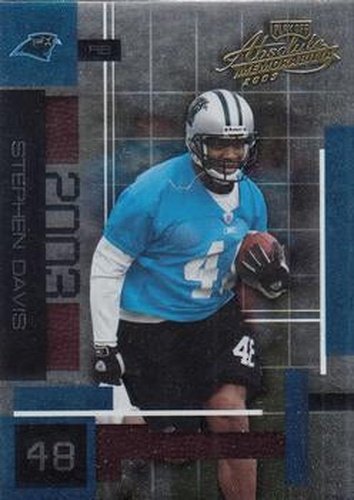 #100 Stephen Davis - Carolina Panthers - 2003 Playoff Absolute Memorabilia Football