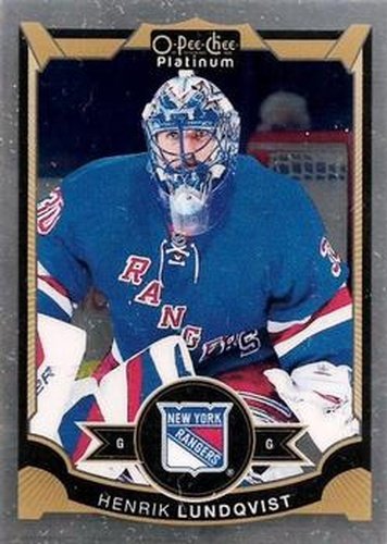 #100 Henrik Lundqvist - New York Rangers - 2015-16 O-Pee-Chee Platinum Hockey