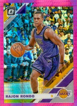 #100 Rajon Rondo - Los Angeles Lakers - 2019-20 Donruss Optic - Hyper Pink Basketball