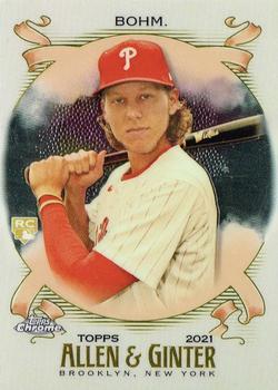#100 Alec Bohm - Philadelphia Phillies - 2021 Topps Allen & Ginter Chrome Baseball