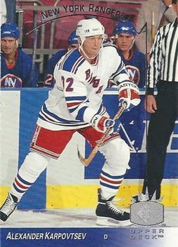 #100 Alexander Karpovtsev - New York Rangers - 1993-94 Upper Deck - SP Hockey