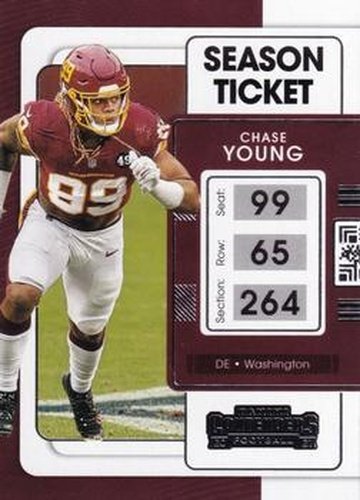 #100 Chase Young - Washington Football Team - 2021 Panini Contenders Football