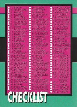 #100 Checklist / Cerebro - 1992 Impel X-Men
