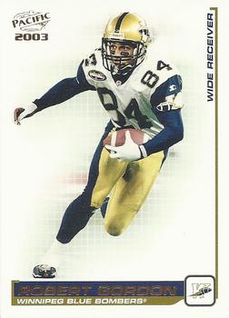 #100 Robert Gordon - Winnipeg Blue Bombers - 2003 Pacific CFL Football