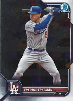 #100 Freddie Freeman - Los Angeles Dodgers - 2022 Bowman Chrome Baseball