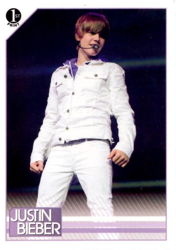 #100 Justin brought his My World Tour and Sean King - 2010 Panini Justin Bieber