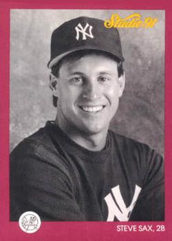 #100 Steve Sax - New York Yankees - 1991 Studio Baseball