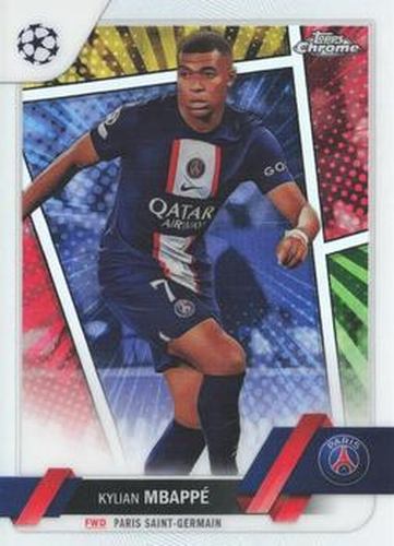 #100b Kylian Mbappé - Paris Saint-Germain - 2022-23 Topps Chrome UEFA Club Competitions Soccer
