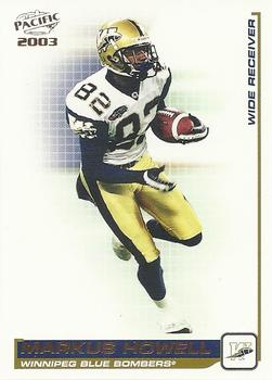 #101 Markus Howell - Winnipeg Blue Bombers - 2003 Pacific CFL Football