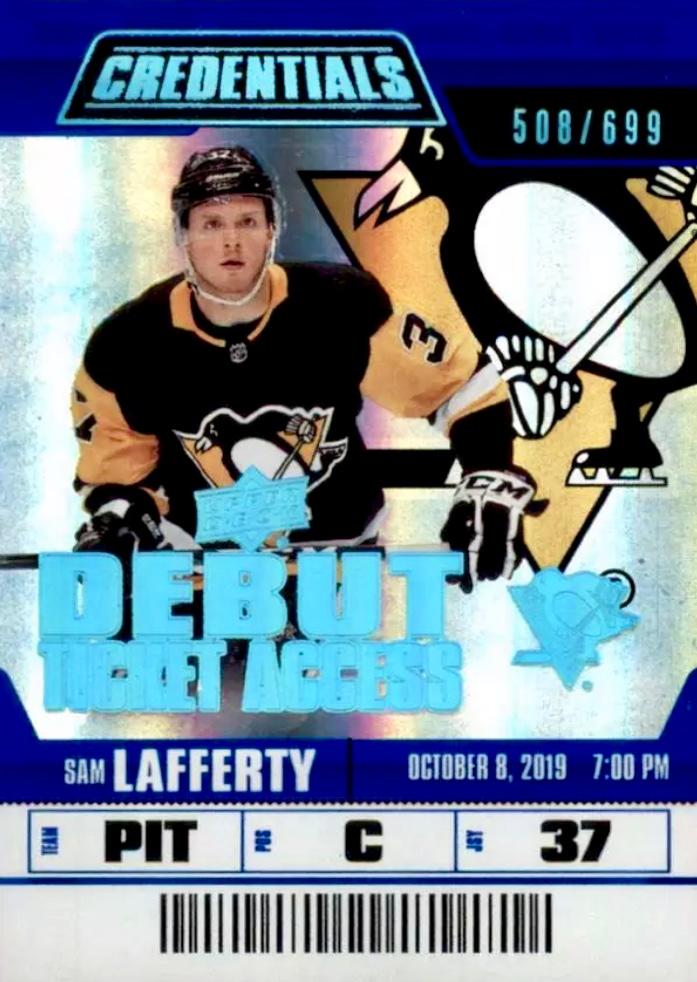 #101 Sam Lafferty - Pittsburgh Penguins - 2019-20 Upper Deck Credentials Hockey
