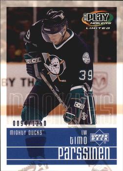#101 Timo Parssinen - Anaheim Mighty Ducks - 2001-02 Upper Deck Playmakers Hockey