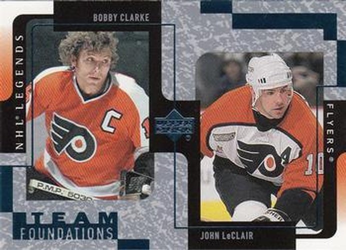 #101 Bobby Clarke / John LeClair - Philadelphia Flyers - 2000-01 Upper Deck Legends Hockey