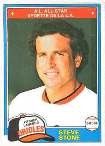 #101 Steve Stone - Baltimore Orioles - 1981 O-Pee-Chee - Gray Back Baseball