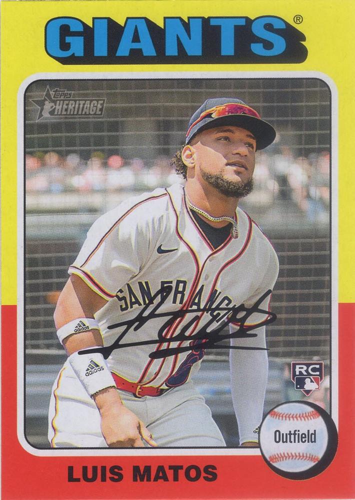 #101c Luis Matos - San Francisco Giants - 2024 Topps Heritage Baseball