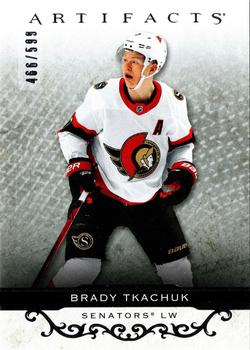 #102 Brady Tkachuk - Ottawa Senators - 2021-22 Upper Deck Artifacts Hockey