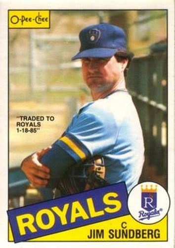 #102 Jim Sundberg - Kansas City Royals - 1985 O-Pee-Chee Baseball