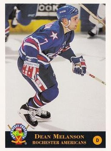 #102 Dean Melanson - Rochester Americans - 1994 Classic Pro Hockey Prospects Hockey
