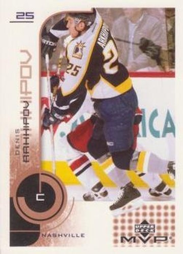 #102 Denis Arkhipov - Nashville Predators - 2002-03 Upper Deck MVP Hockey
