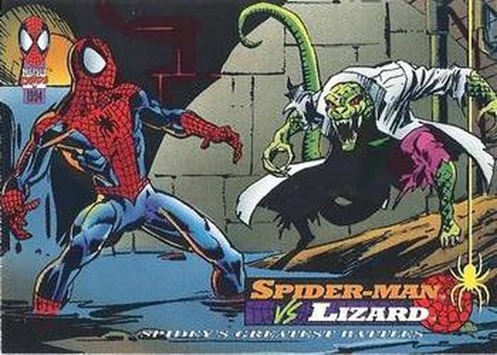 #102 Spider-Man vs. Lizard - 1994 Fleer The Amazing Spider-Man