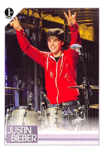 #102 At his New York City stop in Madison Square Ga - 2010 Panini Justin Bieber