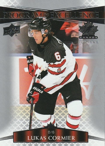 #103 Lukas Cormier - Canada - 2022-23 Upper Deck Team Canada Juniors Hockey