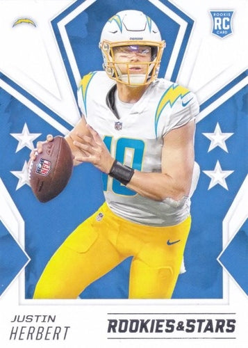 #103 Justin Herbert - Los Angeles Chargers - 2020 Panini Rookies & Stars Football