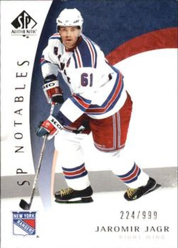 #103 Jaromir Jagr - New York Rangers - 2005-06 SP Authentic Hockey