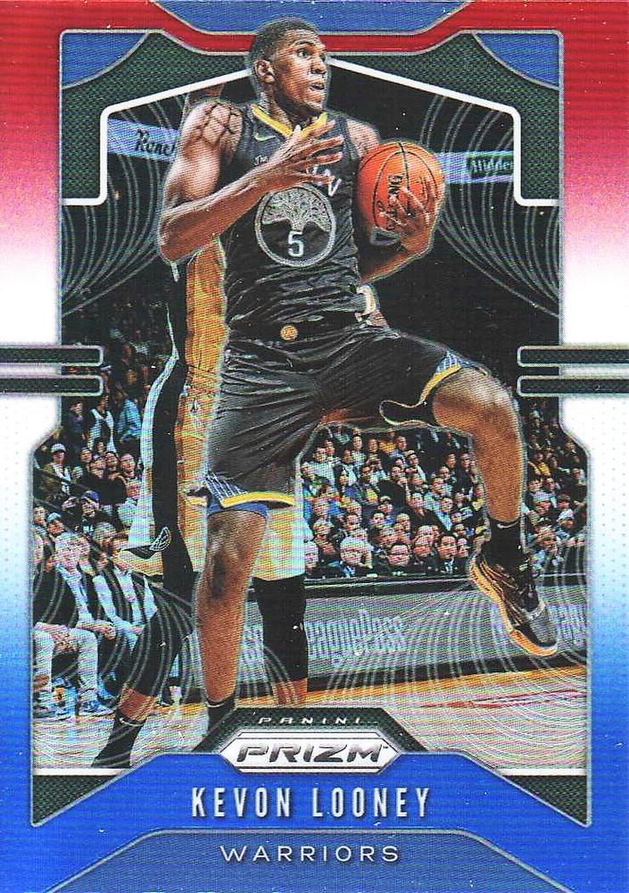 #104 Kevon Looney - Golden State Warriors - 2019-20 Panini Prizm - Prizms Red White and Blue Basketball