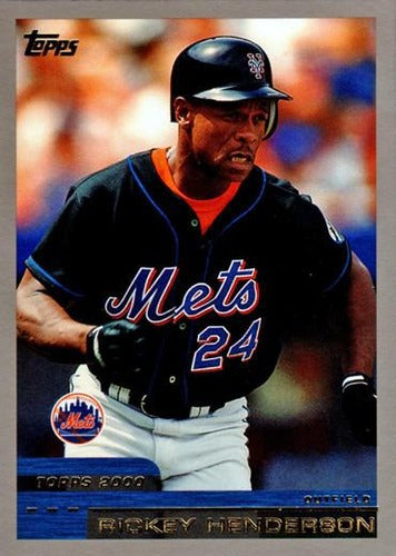 #104 Rickey Henderson - New York Mets - 2000 Topps Baseball