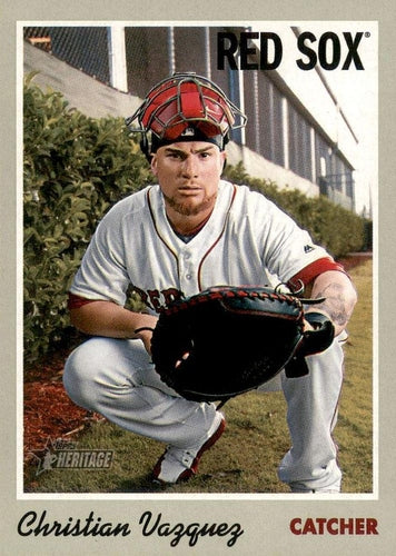 #104 Christian Vazquez - Miami Marlins - 2019 Topps Heritage Baseball