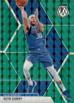 #104 Seth Curry - Dallas Mavericks - 2019-20 Panini Mosaic - Green Prizm Basketball