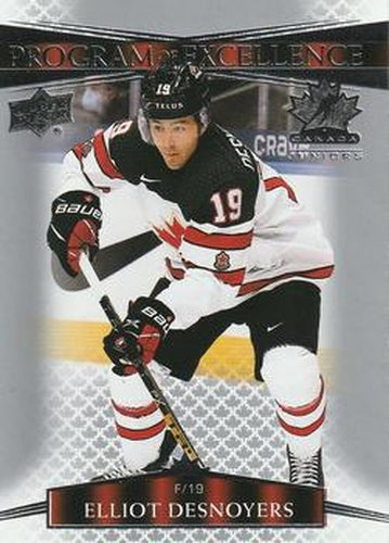 #105 Elliot Desnoyers - Canada - 2022-23 Upper Deck Team Canada Juniors Hockey