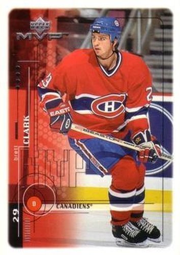 #105 Brett Clark - Montreal Canadiens - 1998-99 Upper Deck MVP Hockey