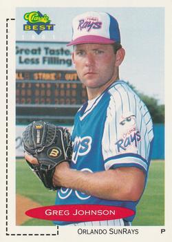 #105 Greg Johnson - Orlando Sun Rays - 1991 Classic Best Baseball