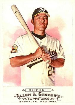 #105 Kurt Suzuki - Oakland Athletics - 2009 Topps Allen & Ginter Baseball