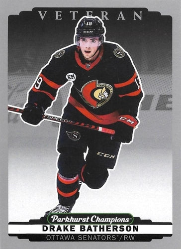 #105 Drake Batherson - Ottawa Senators - 2022-23 Parkhurst Champions - Silver Hockey