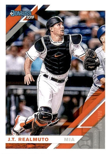 #105a J.T. Realmuto - Miami Marlins - 2019 Donruss Baseball