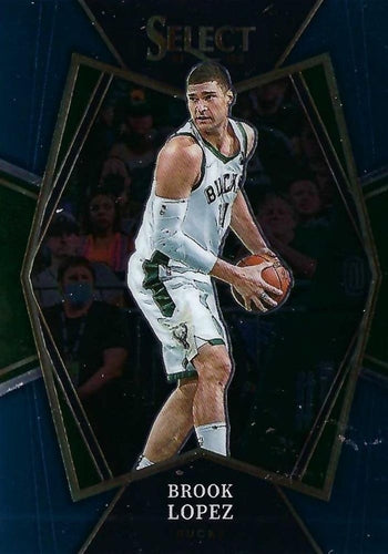 #106 Brook Lopez - Milwaukee Bucks - 2021-22 Panini Select - Blue Basketball