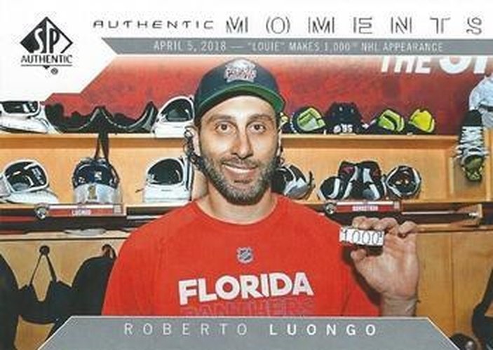 #106 Roberto Luongo - Florida Panthers - 2018-19 SP Authentic Hockey