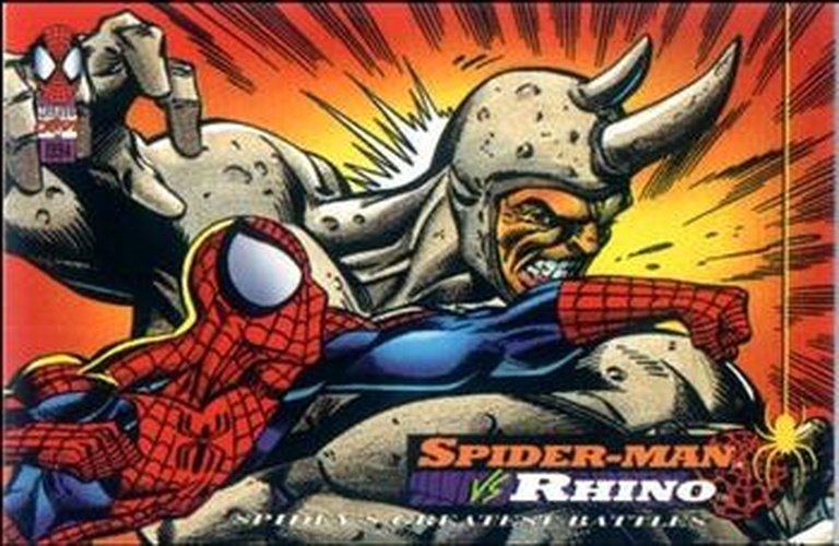 #106 Spider-Man vs. Rhino - 1994 Fleer The Amazing Spider-Man